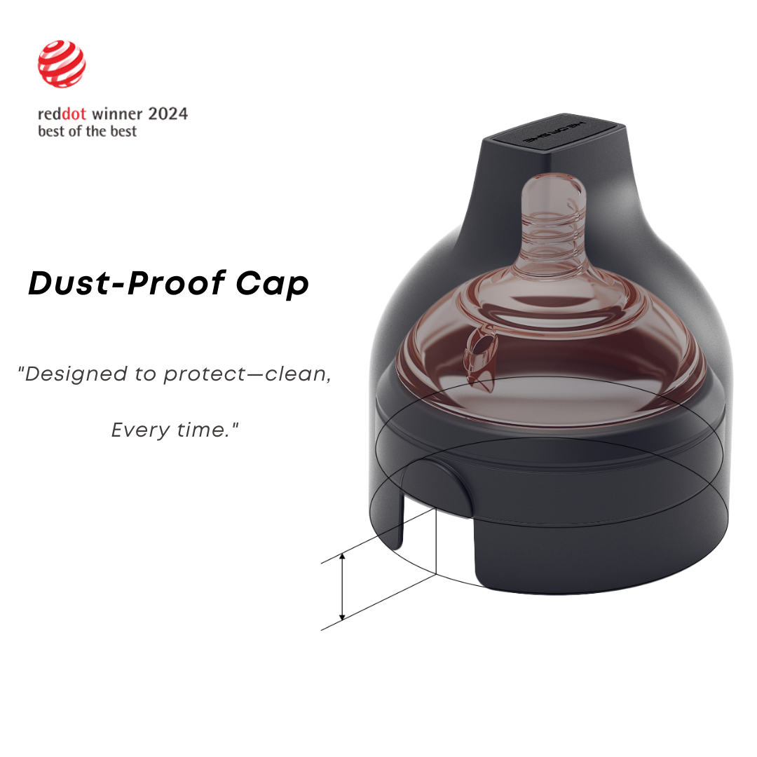 HEORSHE oz Pink Ultra Wide Neck Baby Bottle – BPA-Free Anti-Colic