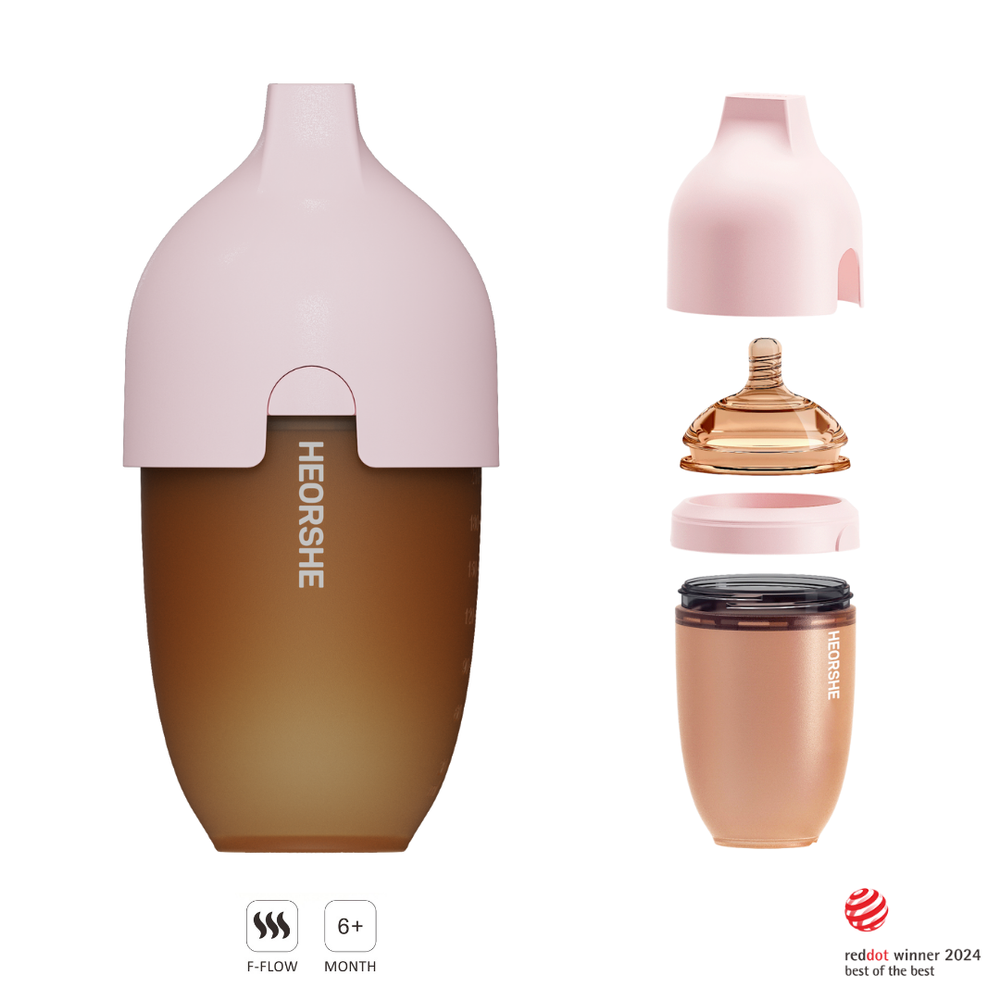 Ultra Wide Neck Baby Bottle 8 OZ Pink