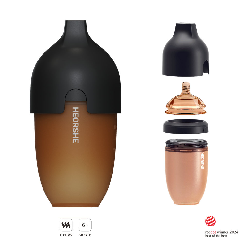 Ultra Wide Neck Baby Bottle 8 OZ Black